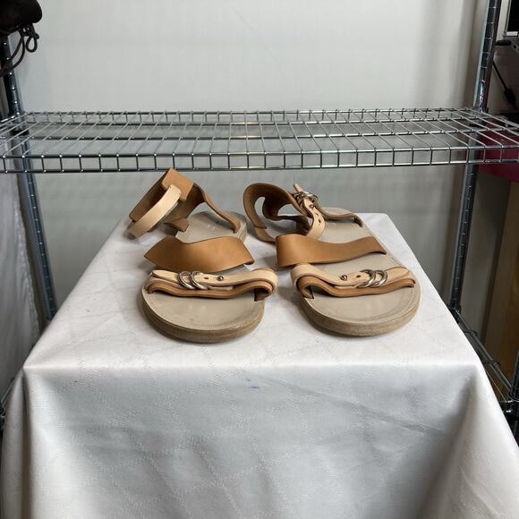 Rag & Bone Women's Tan Leather Lara Ankle Strap Sandals Size 41/ 11 US Coastal - Picture 7 of 8